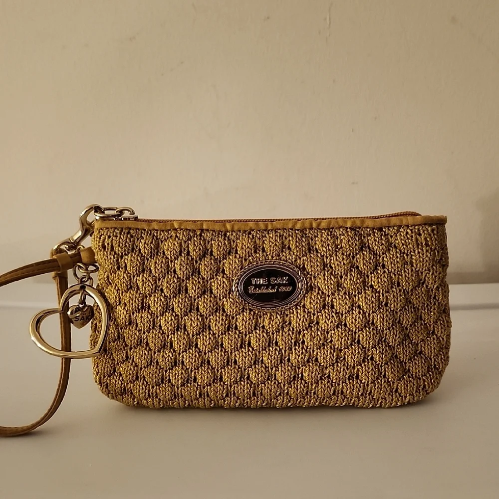 Bebe Canvas Crossbody/Tote Bag w/Free Sak Wristlet